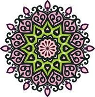 Decorative Floral Mandala Pattern Design on White isolated Background. vector