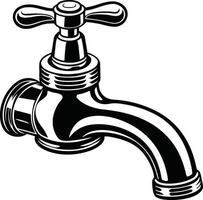 Faucet Silhouette Design Isolated vector