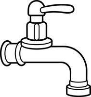 Minimalist Faucet Outlin vector