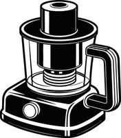 Food Processor Silhouette Ideal for Projects vector