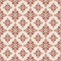 Seamless damask floral pattern in earth tones on a beige background. vector