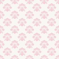 Seamless light pink damask pattern on a light beige background. Perfect for classic wallpapers, fabric patterns, home decor, upholstery and vintage fabric prints. vector