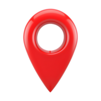 3D Map Location Pin Icon Isolated on Transparent Background png