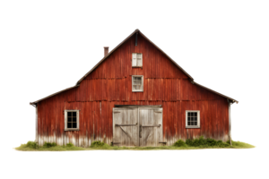 Aged Rural Setting Isolated on Transparent Background png