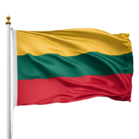 Lithuania Flag Isolated on Transparent Background png
