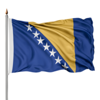 Bosnia and Herzegovina Flag Isolated on Transparent Background png