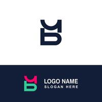 Great YB or BY text logo for business. vector