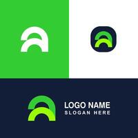 Creative graphic logo with A concept. vector