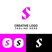 Modern logo illustration with letter S. vector