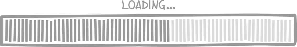 cute doodle hand draw loading bar counter computer battery, banner png