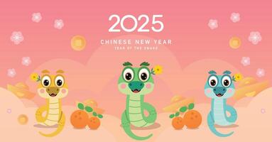 Chinese new year 2025 year of the Snake. green, blue, yellow Snake illustrations design, cards, banners. traditional Chinese new year 2025 year of the Snake. Red Snake illustrations, vertical vector