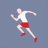man who is passionate about running vector