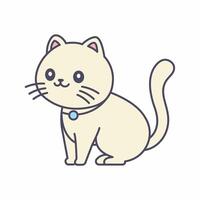 A drawing of a cat with a tag that says the name vector