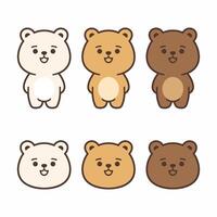 A brown bear with a white belly and a brown bear on the bottom vector
