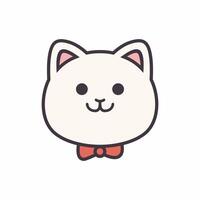 A drawing of a cartoon character with a bow tie vector