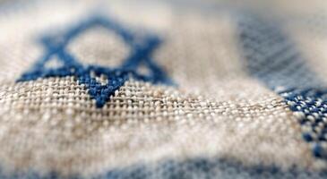 Close-Up of Star of David Embroidery photo