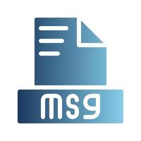 Msg document file text icons, with an elegant gradient design. Can be used for websites, UI and mobile apps. vector