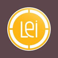 lei or leu coin icons. Romanian money symbol, color gradient fill currency icons for UI design. vector