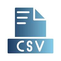 Csv document file text icons with an attractive gradient touch. Can be used for websites, UI and mobile apps. vector