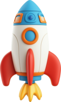 a cartoon rocket ship on a transparent background png