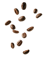 Coffee Beans in Motion Isolated on Clear Background png