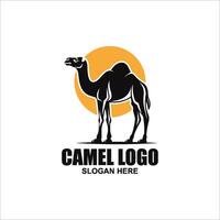 simple camel logo template vector
