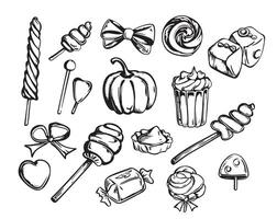 Candy set illustration vector