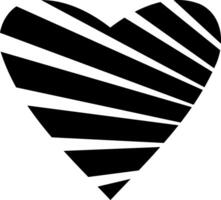 Stencil heart icon Line clipart vector