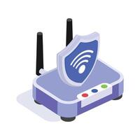 Concept icon of secure internet in modern isometric style vector