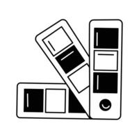 A set of color swatches used for art or design purposes vector