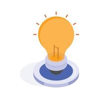 Creativity, new idea, innovation, creative idea isometric vector