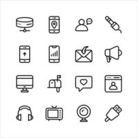Grab this creatively designed network and communication icons set vector