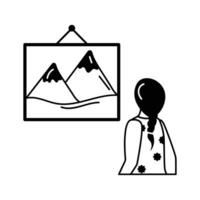 Modern icon of art gallery in modern style, ready to use vector