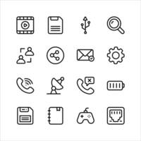 Pack of network and communication icons in editable style vector