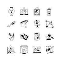 Grab this creatively designed amazing art gallery in trendy style vector