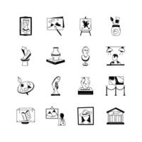 Get this amazing art gallery icons in modern style vector