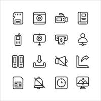 Get this amazing network and communication icons set in modern style vector