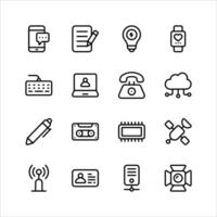 Grab this unique and modern network and communication icons set vector