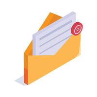 Well designed email isometric , ready for premium use vector