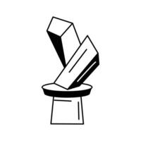 Crystal, mineral, museum design in modern style vector