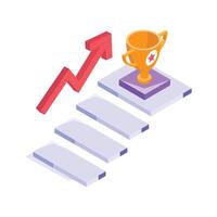 Grab this creative icon of business achievement in modern style vector