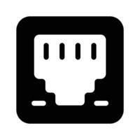 Modern and unique icon of ethernet port, editable vector