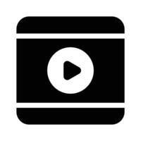 A player screen representing media, playback, or content streaming vector