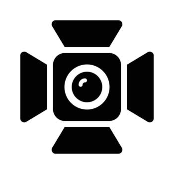 An icon of camera light, ready to use vector