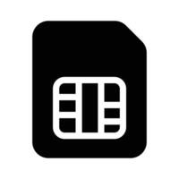 A sim card symbol used for mobile network connectivity or storage vector
