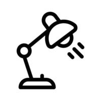 Desk lamp symbol for lighting or workspace setup vector
