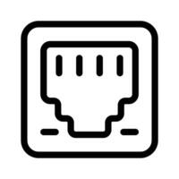 Modern and unique icon of ethernet port, editable vector