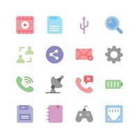 Pack of network and communication icons in editable style vector