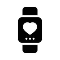 Smartwatch symbol representing wearable technology for health tracking and notifications vector