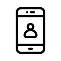 A smartphone screen showing a user profile or contact information vector